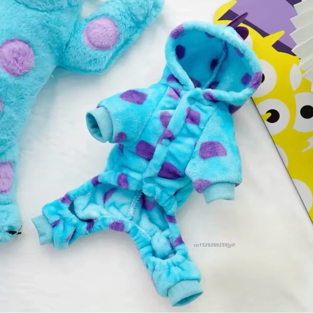Disney Inspired Monsters inc Sully Sulley Dog Cat Costume Dinosaur Hooded Coot
